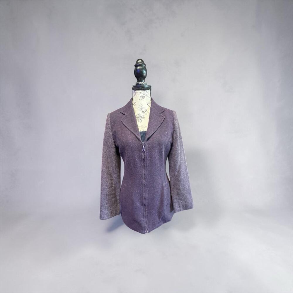 Veintitantos Wool Blend purple zippered blazer jacket Women’s EU 38